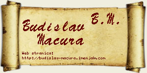Budislav Macura vizit kartica